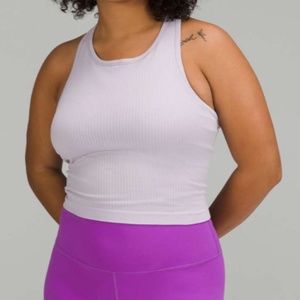 ebb to street cropped racerback tank